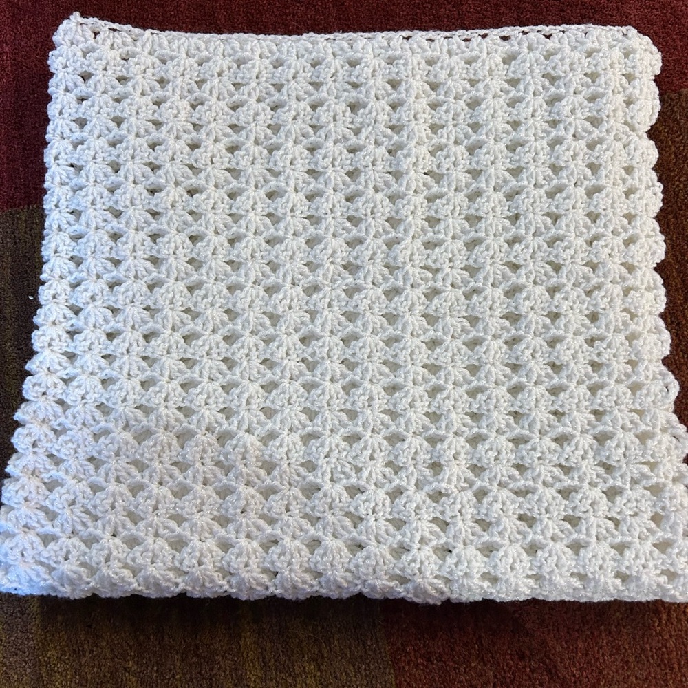 White Crochet Blanket